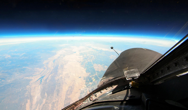 The U-2 flies at the edge of space, where the curve of the Earth is visible. (Christopher Michel)